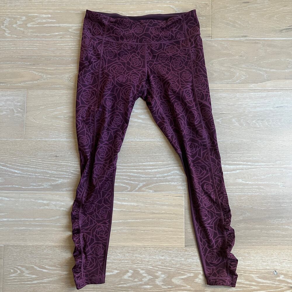 Lululemon High Times Leggings Posey Bordeaux Grape sz 10